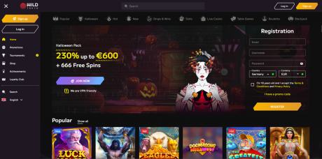 Wild Tokyo Casinos Homepage