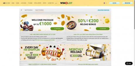 WinOlot Casinos Homepage