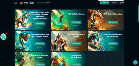 WinsRoyal Casinos Homepage