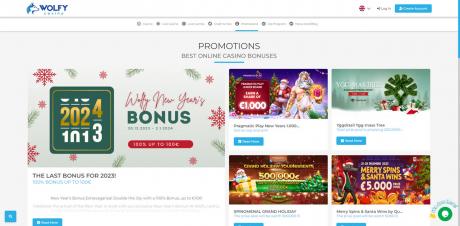 Wolfy Casinos Homepage