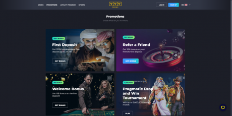 YYY Casinos Homepage
