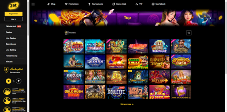 ZetCasinos Homepage