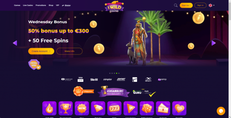 iWild Casinos Homepage