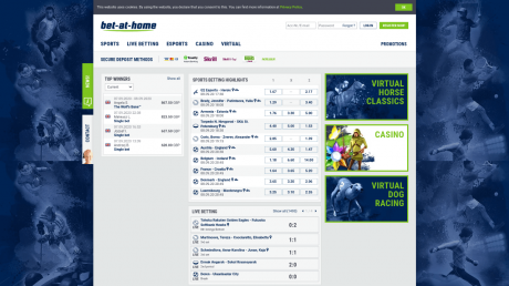 bet-at-home's Homepage